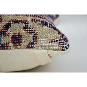 Bohemio Vintage 12x12 pulgadas Beige lana almohada tejida Kantha Patchwork bordado cojín liso decorativo uso del suelo - Product Image 4