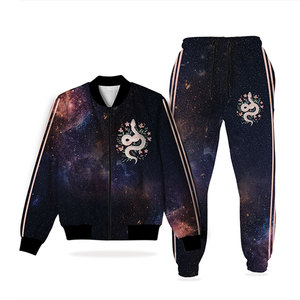 Ensemble de survêtement personnalisé pour homme, coupe décontractée, en polaire polyester, avec impression par sublimation de logo personnalisé - Product Image 1