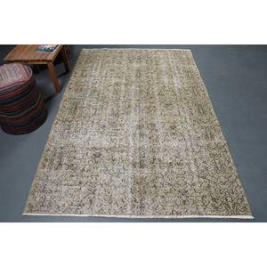 Alfombra de retazos de lana Beige clásica Vintage, área grande, 4,9x7,3 pies, pila de felpa, altura rectangular para sala de estar, dormitorio, látex de poliéster - Product Image 1