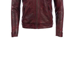 Blouson de moto unisexe en cuir véritable coupe-vent, vente en gros, marque privée disponible 2026 - Product Image 5