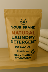 Label privé 100% détergent à lessive naturel de qualité supérieure fabriqué aux États-Unis 3lb agent de nettoyage efficace emballage recyclable - Product Image 4
