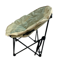 Chaise pliante rembourrée portable, chaise ronde surdimensionnée pour le camping en plein air, la pêche, les voyages, avec logo personnalisé