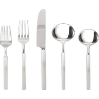 Argenterie de luxe couteau fourchette et cuillère ensemble de couverts en acier inoxydable couverts en argent ensemble de couverts en acier miroir
