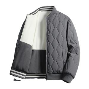 Veste matelassée légère pour homme Col montant Fermeture éclair complète Chaleur Vestes imperméables Travail Extérieur Coupe-vent - Product Image 1