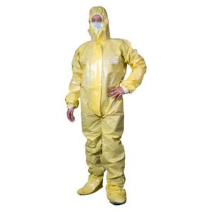 Combinaison de protection Indutex Type 3 Jetguard Jaune Taille L-Vêtements de sécurité imperméables antistatique en matériau PE Style de botte Combinaison - Product Image 1