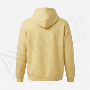 Sweat-shirt à capuche décontracté pour homme, couleur unie personnalisable, automne-hiver, coton épais 400 à 500 g/m², veste polaire imprimée - Product Image 2