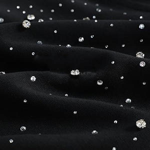 Sweat-shirt décontracté pour femme à capuche, en tricot d'hiver, 100% coton, orné de strass, embellissements en pierre scintillante, écologique - Product Image 5