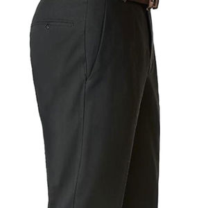 Pantalon formel pour homme d'automne, taille mi-haute, devant plat, coupe droite, toile respirante, de haute qualité, confortable, pantalon de costume d'affaires - Product Image 5