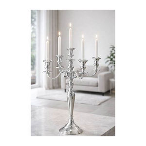Vente chaude, chandelier à cinq bras en argent plaqué, de haute qualité, durable, moderne et luxueux, pour la décoration de la maison, les hôtels, les tables à manger - Product Image 1