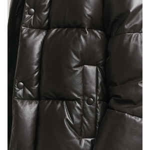 Blouson aviateur noir imperméable et respirant à col montant et vêtements de fitness avec logo personnalisé pour l'hiver vente en gros - Product Image 6