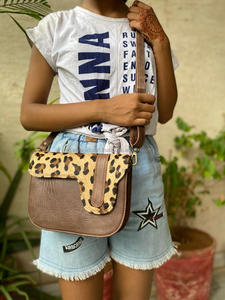 Western Style Animal Print Fur <b>Leather</b> <b>Handbag</b> <b>Leather</b> Women Stylish Sling Bag <b>Leather</b> Women Purse - Product Image 3