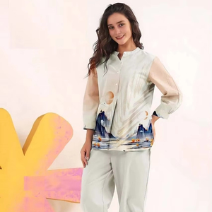 ชุด Co-Ord ของผู้หญิงที่มีแนวคิดใหม่พิมพ์ดิจิตอลนำเสนอเทรนด์แฟชั่นใหม่ที่น่าตื่นเต้น - Product Image 1