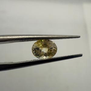 Pierre précieuse saphir naturel non chauffé forme ovale jaune pierre à facettes en vrac novembre pierre de naissance - Product Image 1