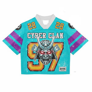 Camisetas de Fútbol Americano Personalizadas con Estampado por Transferencia de Calor, Talla Grande, Estilo Hip Hop, para Práctica Deportiva, de Malla, Lisas, Universitarias - Product Image 1