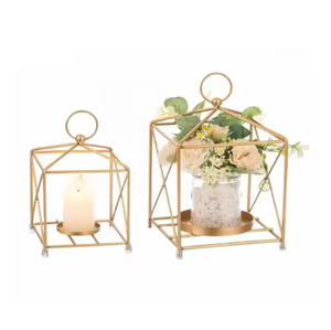2025 llegada portavelas de Metal decorativo farolillos marroquíes eventos de Navidad bodas decoración vela votivos Venta caliente - Product Image 2