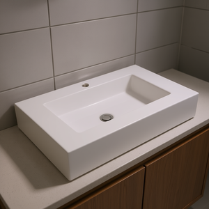 Lavabo de Resina Blanco Mate de 80CM - Product Image 3