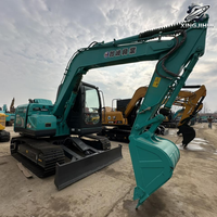 Excavatrice sur chenilles Kobelco SK75-8, 7,5 tonnes, compacte, hydraulique, d'occasion, pour travaux de construction, aménagement paysager et terrassement