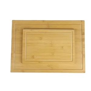 Bloque de corte de bambú natural de tabla de queso de cocina de tres piezas personalizado al por mayor - Product Image 3