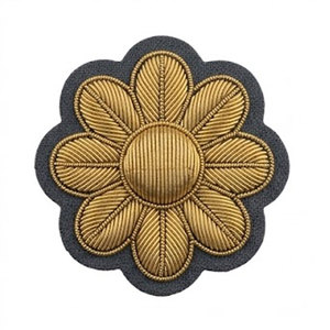 Wholesale Bullion Wire <b>Badge</b> Handmade Embroidery Patch Custom Decorative <b>Sewing</b> <b>Badge</b> For Hats Garments Crafts Accessories - Product Image 1