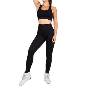 Ropa Deportiva de Pilates de Alta Calidad, Transpirable, para Gimnasio, Fitness, Ropa Deportiva, Conjunto de Yoga con Cintura Media Cruzada - Product Image 1