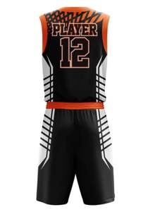 Uniforme de baloncesto personalizado para hombre, uniforme de baloncesto personalizado de alta calidad, suministro de fábrica, sublimación - Product Image 3