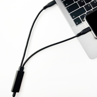 Kabel Split USB-C USB-C + USB-C 100W Pengisian Daya Sinkronisasi Konduktor Tembaga Berlapis Timah Selubung PVC Pelindung Jalinan Logam untuk Komputer IOS