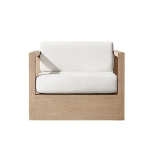 Veloura The Plaza Solid Teak Wood <b>Outdoor</b> Garden <b>Sofa</b> Luxury Hotel Resort Patio Lounge Chair Custom Furniture collection - Product Image 2