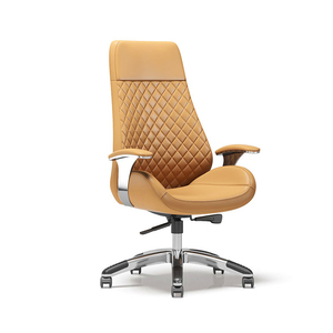 Chaise de bureau de direction moderne à dossier haut en cuir PU, base chromée, accoudoirs pivotants réglables, design ergonomique, style contemporain - Product Image 1