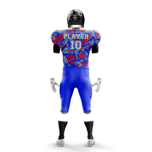 Ensemble de maillots de football américain à manches courtes en polyester respirant pour jeunes garçons grande taille tarifs d'usine directs 100% avec logo personnalisé - Product Image 6