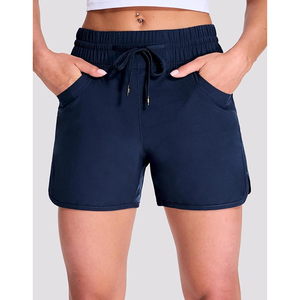 Pantalones cortos informales para mujer, ropa deportiva con bolsillos, pantalones cortos básicos cómodos de algodón transpirable para mujer - Product Image 3