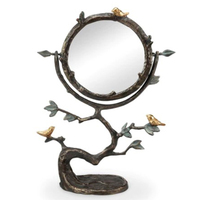 Miroir de maquillage en bois, nouveau miroir en métal pour salle de maquillage, nouveau miroir de maquillage en gros, cadre de table