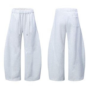 กางเกงขายาวทรงหลวมสไตล์เรโทรสำหรับผู้ชาย เอวยางยืด ผ้าฝ้าย 100% ดีไซน์วินเทจลำลอง ทรงตรง ขากว้าง - Product Image 2