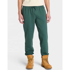 Pantalon de survêtement en coton bleu marine pour homme, taille élastique avec cordon de serrage, bas de pantalon à revers, décontracté, avec poches latérales, pour l'automne - Product Image 2