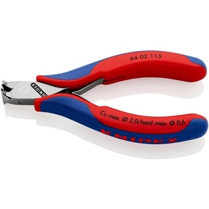 กรรไกรตัดหน้าอิเล็กทรอนิกส์ KNIPEX ความยาว 115 มม. ปลายเฉียงรูปตัว 0 ขัดเงาแบบกระจก ด้ามจับหลายชิ้นส่วนสำหรับกรรไกรตัดกระดาษ - Product Image 1