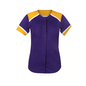 Personalizado en blanco transpirable Jersey Softball uniforme conjunto ropa deportiva de talla grande mujeres al por mayor camisa y pantalones - Product Image 4