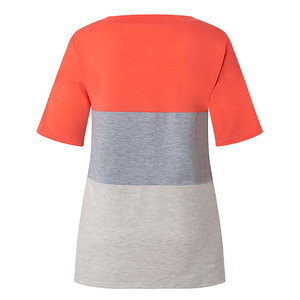 Camisetas clásicas para mujer, cuello redondo, cuello en V, Top corto 100% de algodón, ropa de verano, traje de moda cómodo, estilo moderno - Product Image 2