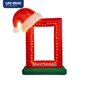 Décoration de porte gonflable de Noël Playmax, nouvelle arrivée, pour l'extérieur, 6-8 pieds, imperméable, pour les fêtes ou la décoration de pelouse de jardin - Product Image 5