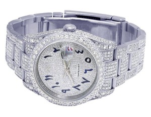 Meilleure vente VVS Moissanite Diamant Cadran arabe Acier inoxydable Automatique Iced Out Montre Hip Hop Luxe Personnalisé Mode Homme - Product Image 3