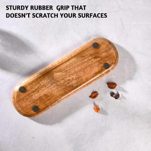 Porte-encens en bois de santal fait à la main, plateau imprimé de forme ovale, cendrier, brûleur pour l'aromathérapie, décoration de parfum d'intérieur - Product Image 6