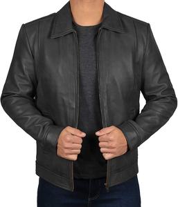 <b>Men's</b> High Street Style Slim Fit Sheep Skin Leather <b>Jacket</b> with Hood Soft Inner Lining and Hoodie <b>jacket</b> <b>for</b> <b>men</b> DDP Shipping - Product Image 3