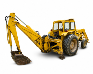 Chargeuse-pelleteuse JCB 4x4, tracteur à roues jaunes, équipement de construction multifonctionnel - Product Image 3