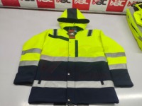 Últimas chaquetas de seguridad de invierno impermeables a prueba de viento para hombres de construcción HI vis ropa de manga larga.