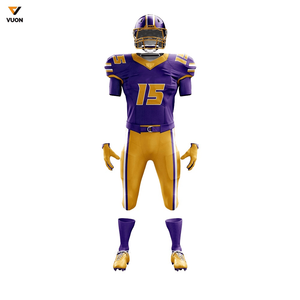 Venta al por mayor personalizado fútbol americano Jersey conjunto de gran tamaño jóvenes universitarios uniformes de entrenamiento transpirable impreso sublimación - Product Image 5