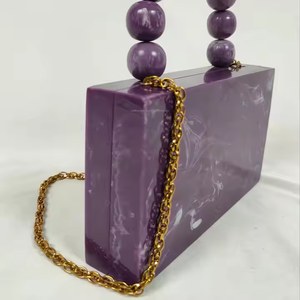 Resin Box Clutch Purse Evening Formal <b>Handbag</b> Party Bridal <b>Wedding</b> Clutch Purse <b>for</b> Women by crescent crafts - Product Image 1