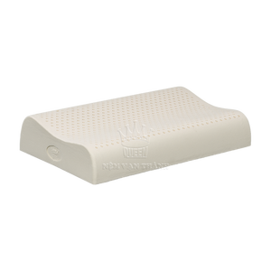 หมอนยางพาราแบบพับได้มีความทนทานดีไซน์เป็นคลื่นพร้อมรองรับคอหมอนนอนจากเกาหลีผ้าฝ้ายโพลีเอสเตอร์ธรรมชาติร้อยละ100 - Product Image 3