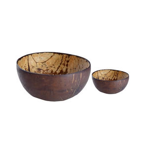 Vajilla de cuencos redondos de cáscara de coco con estilo ecológico para ensaladas de postres de frutas - Product Image 1