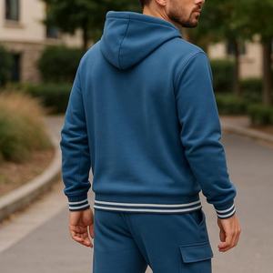 Men's Plus Size Baseball Hooded <b>Cardigan</b> <b>Sweatshirt</b> Winter Tracksuit Sets Breathable Sporty Polyester Cotton Knitted Tracksuits - Product Image 5