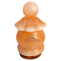 Lampe en sel rose de l'Himalaya sculptée à la main, design artistique en forme de cœur, base en bois, interrupteur à intensité variable, écologique, Feng Shui authentique