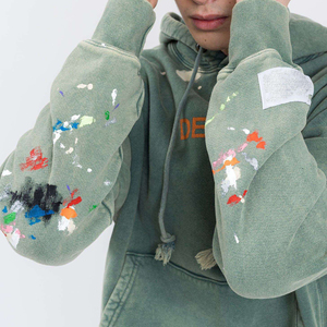 Sweat à capuche uni blanc de haute qualité lavé à l'acide sweat à capuche épais pour hommes sweats à capuche par sublimation pour hommes - Product Image 5