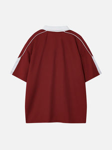 เสื้อโปโลแขนสั้นสำหรับผู้ชาย, เสื้อผ้าแนวสตรีทเสื้อโปโลผ้า100% แห้งเร็ว - Product Image 5